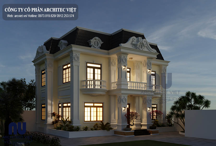 biệt thự 2 tầng tân cổ điển 100m2 biệt thự 2 tầng tân cổ điển