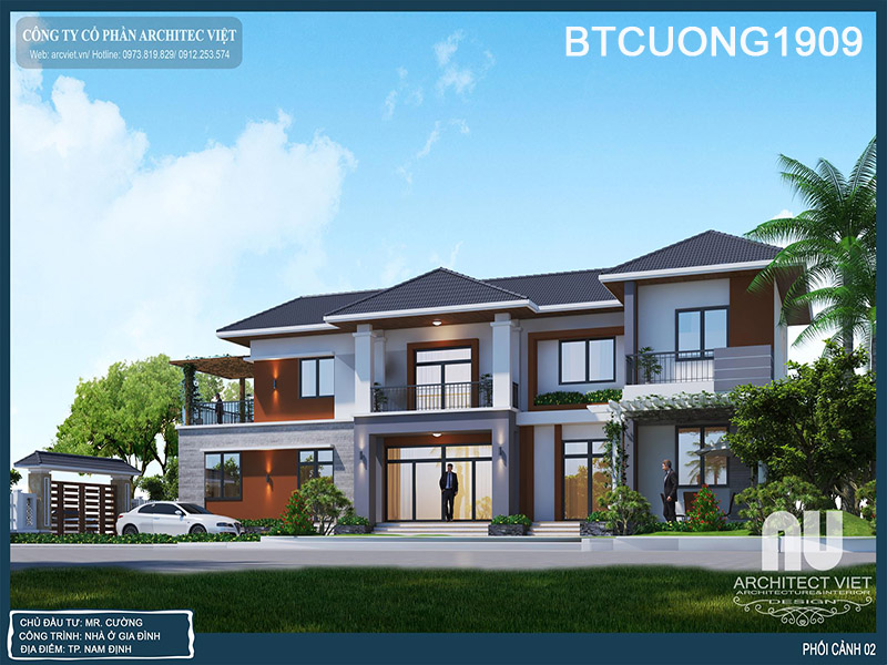mẫu nhà đẹp ngoại thất sang trọng của mẫu biệt thự hiện đại