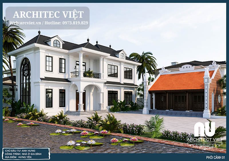 Thiết kế nhà ở kết hợp nhà thờ họ