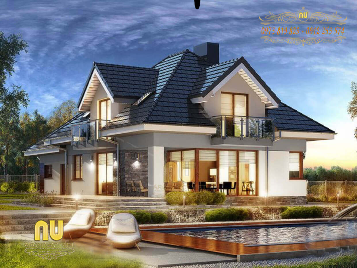 Biệt thự kiểu Pháp mang đến không gian thư giãn, nghỉ ngơi lý tưởng cho gia đình công năng sử dụng khoa học