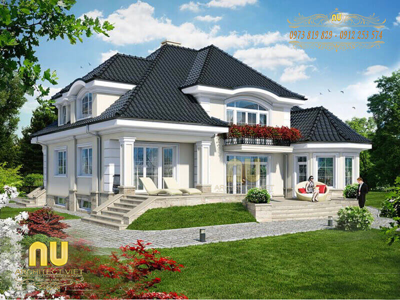 Biệt thự 1 tầng châu Âu với điểm nhấn ấn tượng