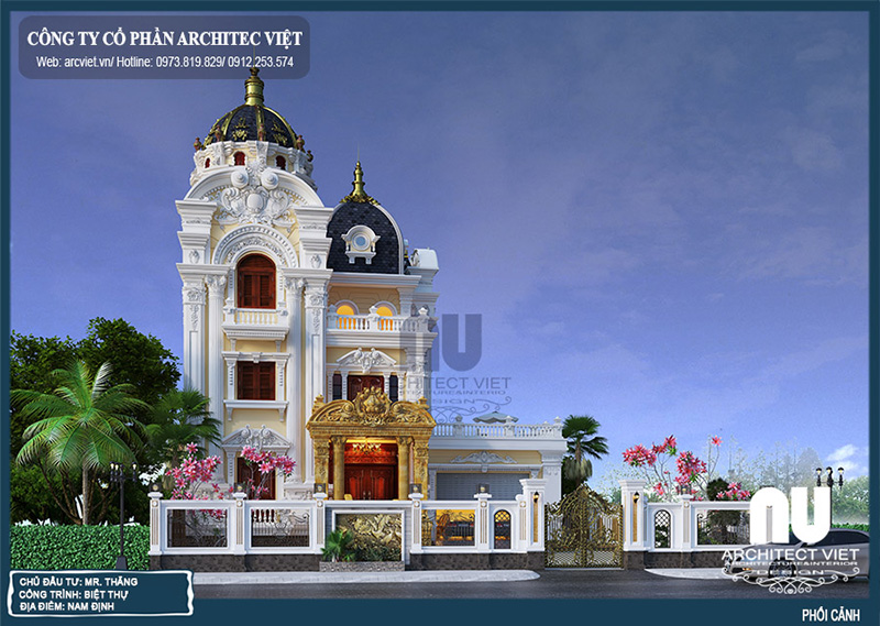 biệt thự 4 tầng sang trọng