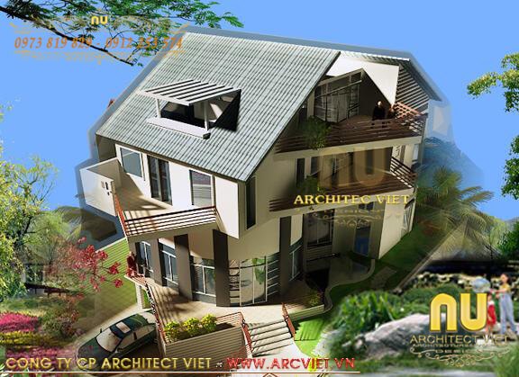 mẫu biệt thự mái dốc đẹp biet-thu-mai-doc