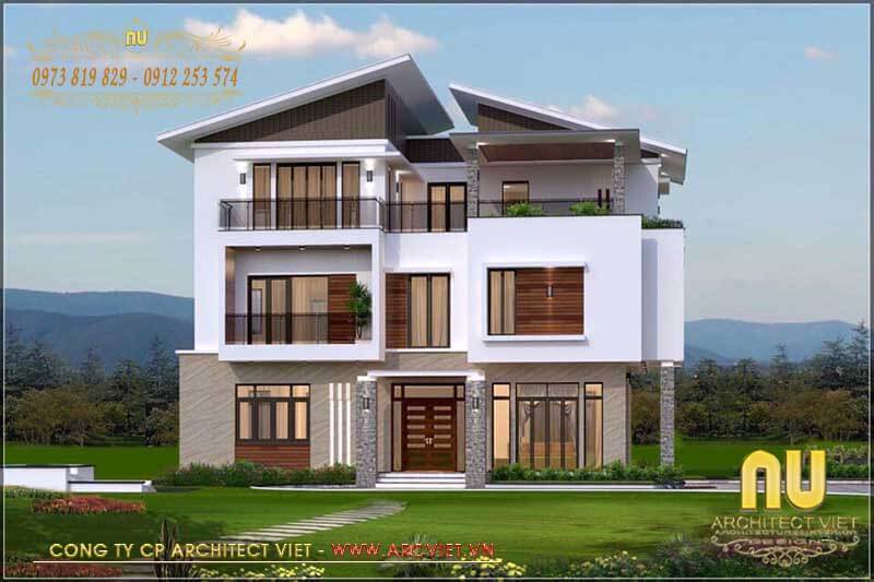 Mẫu biệt thự 3 tầng hiện đại diện tích 250m2 biệt thự 3 tầng hiện đại