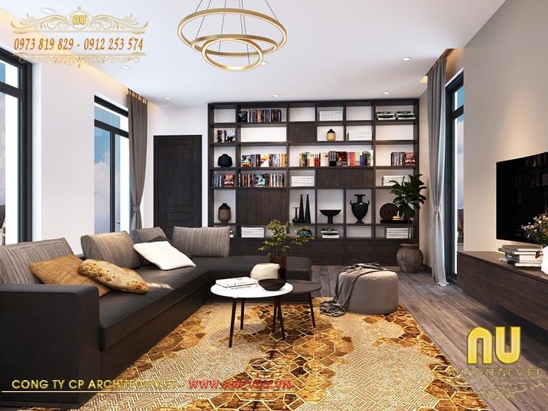Phòng khách mẫu thiết kế nhà 2 tầng 2 thò 1 thụt nhà 2 tầng 2 thò 1 thụt