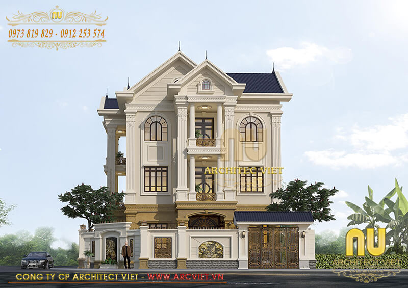 Mẫu biệt thự 3 tầng đẹp biệt thự 3 tầng tân cổ điển
