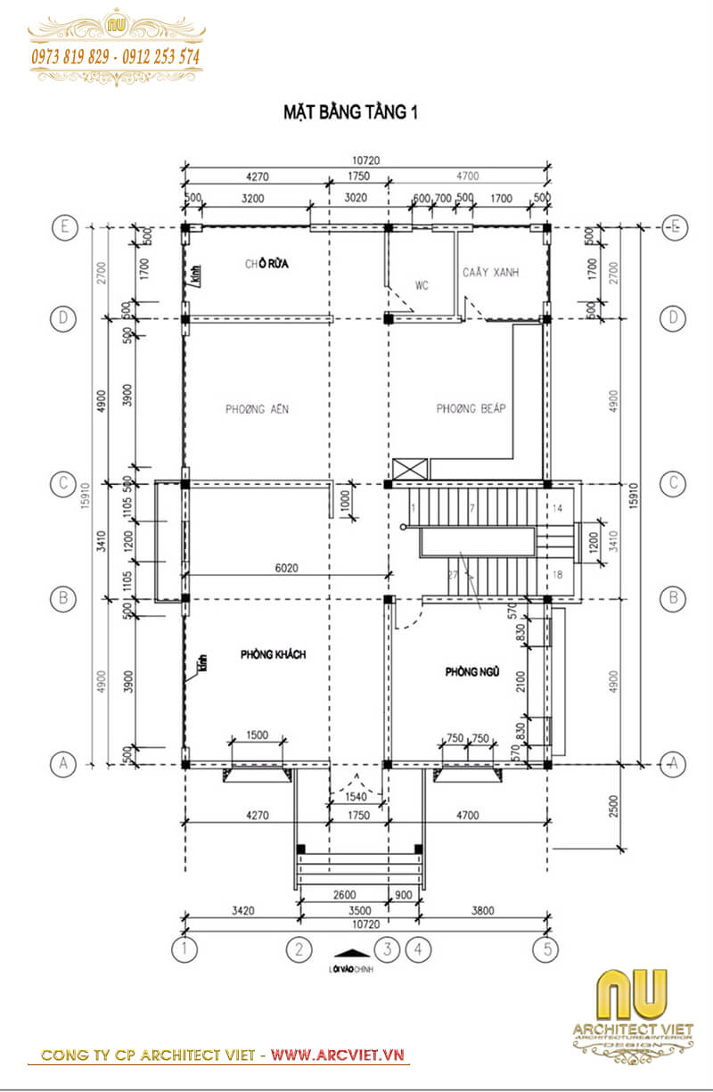 Thiết kế biệt thự 3 tầng với công năng tiện nghi biệt thự 3 tầng tân cổ điển