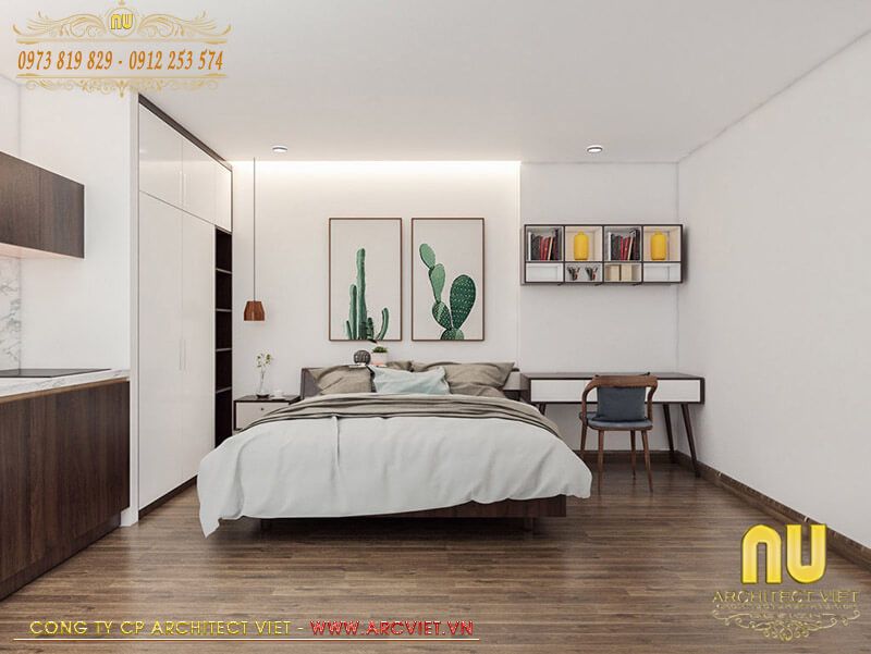 Phòng ngủ cháu gái trong mẫu nhà chữ l 3 tầng hiện đại mẫu nhà chũ l 3 tầng hiện đại