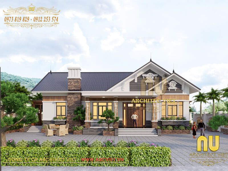 biệt thự sân vườn hiện đại biệt thự cấp 4 sân vườn 180m2