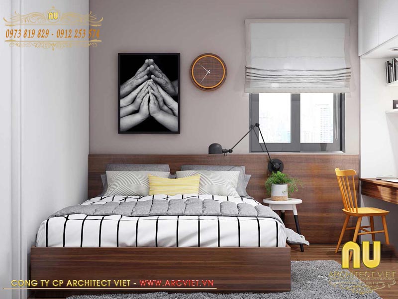 Thiết kế nội thất mẫu nhà đẹp diện tích 6x17 - phòng ngủ con trai gai chủ mẫu nhà đẹp diện tích 6x17