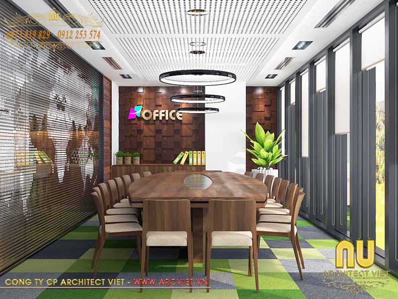Thiết kế nội thất văn phòng tại tầng 2 ngôi nhà thiết kế đẹp 5 tầng tân cổ điển 5x11m ngôi nhà thiết kế đẹp