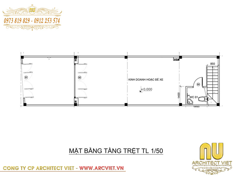 Bản vẽ mặt bằng tầng 1 ngôi nhà thiết kế đẹp 5 tầng tân cổ điển 5x11m ngôi nhà thiết kế đẹp