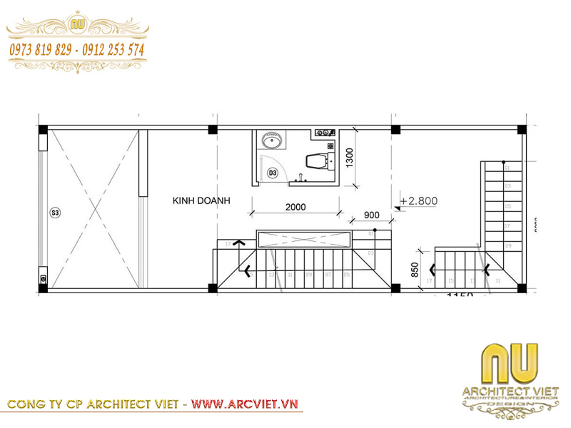 Bản vẽ mặt bằng tầng 2 ngôi nhà thiết kế đẹp 5 tầng tân cổ điển 5x11m ngôi nhà thiết kế đẹp
