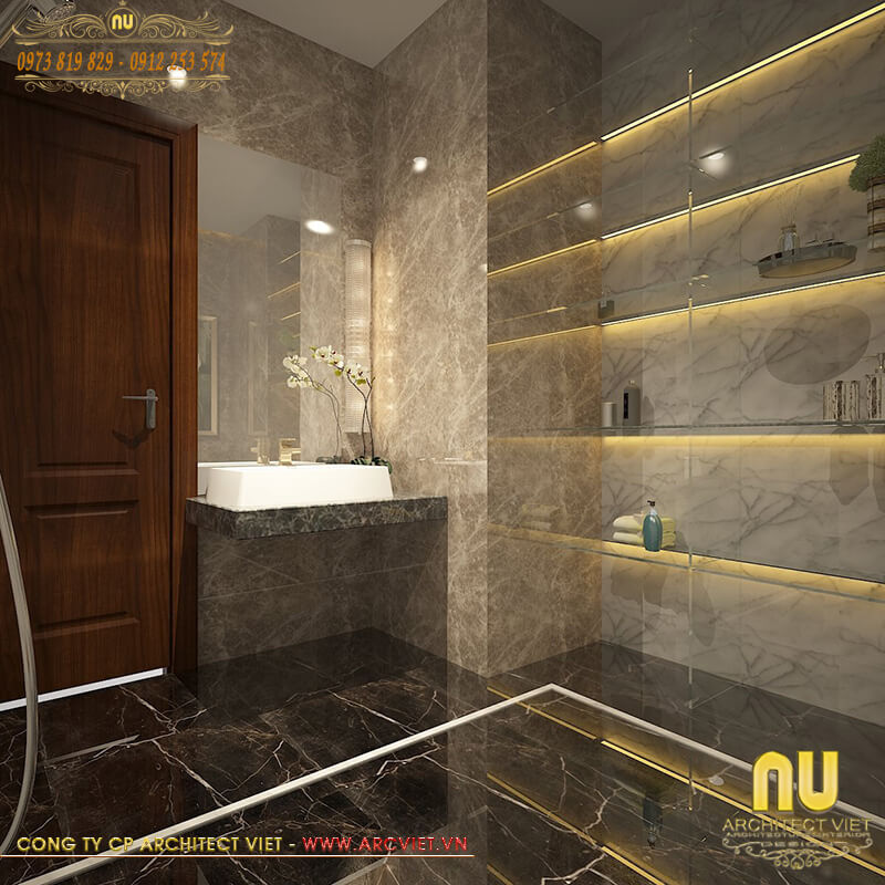 Trang thiết bị nội thất phòng tắm mẫu nhà ống rộng 6m dài 18m nhà ống rộng 6m