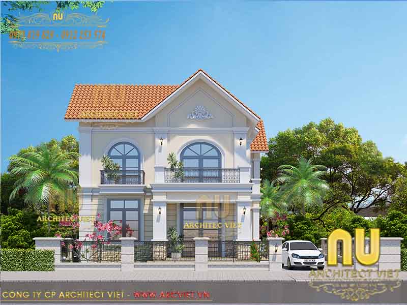 Mặt tiền nhà mái thái 8x12 nhà mái thái 8x12