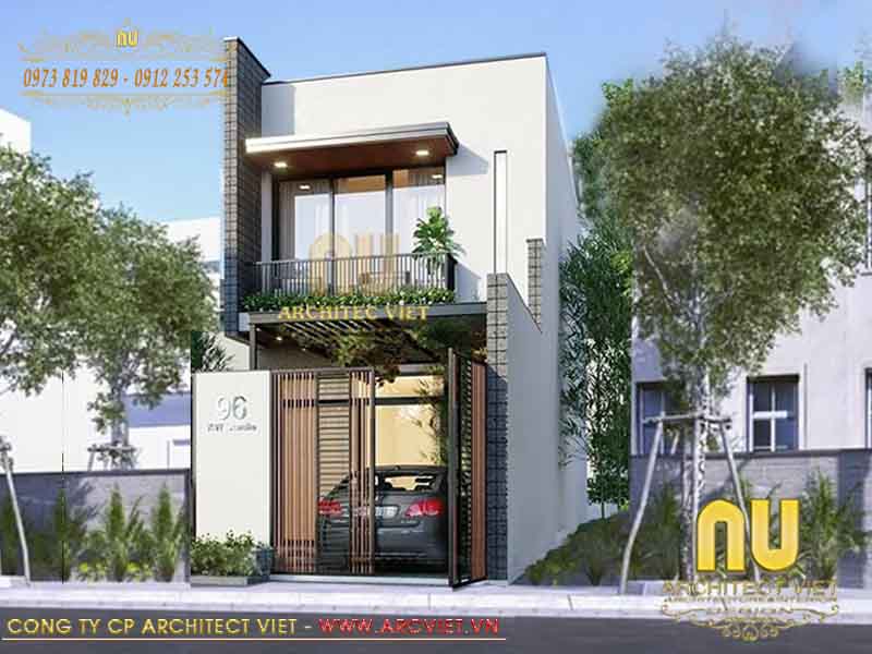 Phối cảnh mẫu xây nhà hai tầng với 500 triệu xây nhà hai tầng với 500 triệu