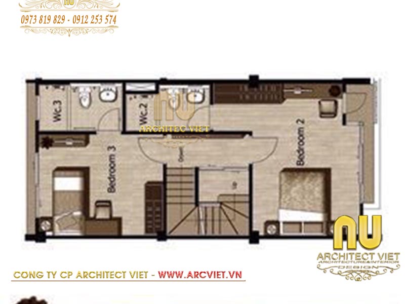 Mặt bằng mẫu xây nhà hai tầng với 500 triệu xây nhà hai tầng với 500 triệu