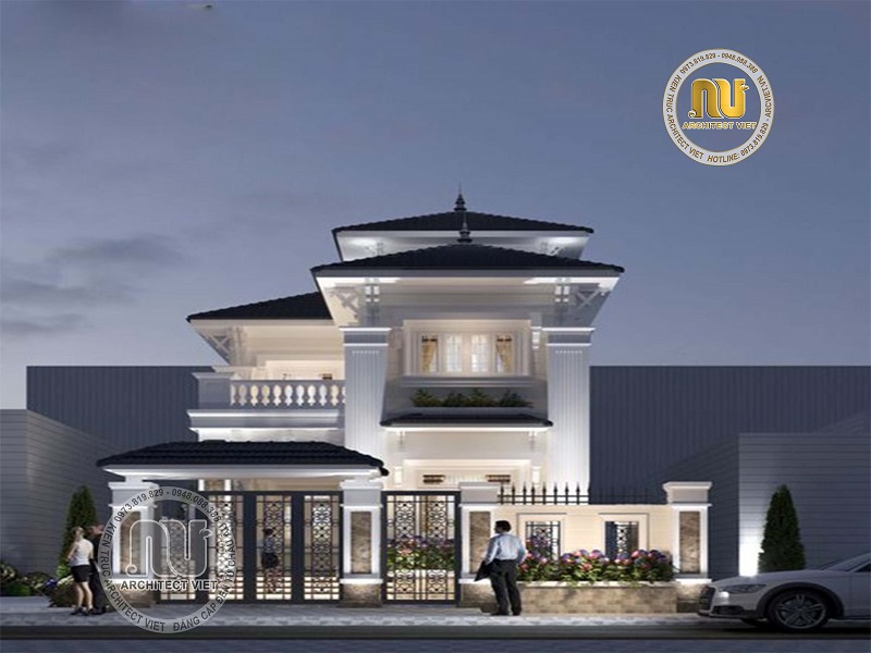 Nhà 9x15m thiết kế theo kiến trúc tân cổ điển đầy sức hút. Thiết kế nhà 9x15m