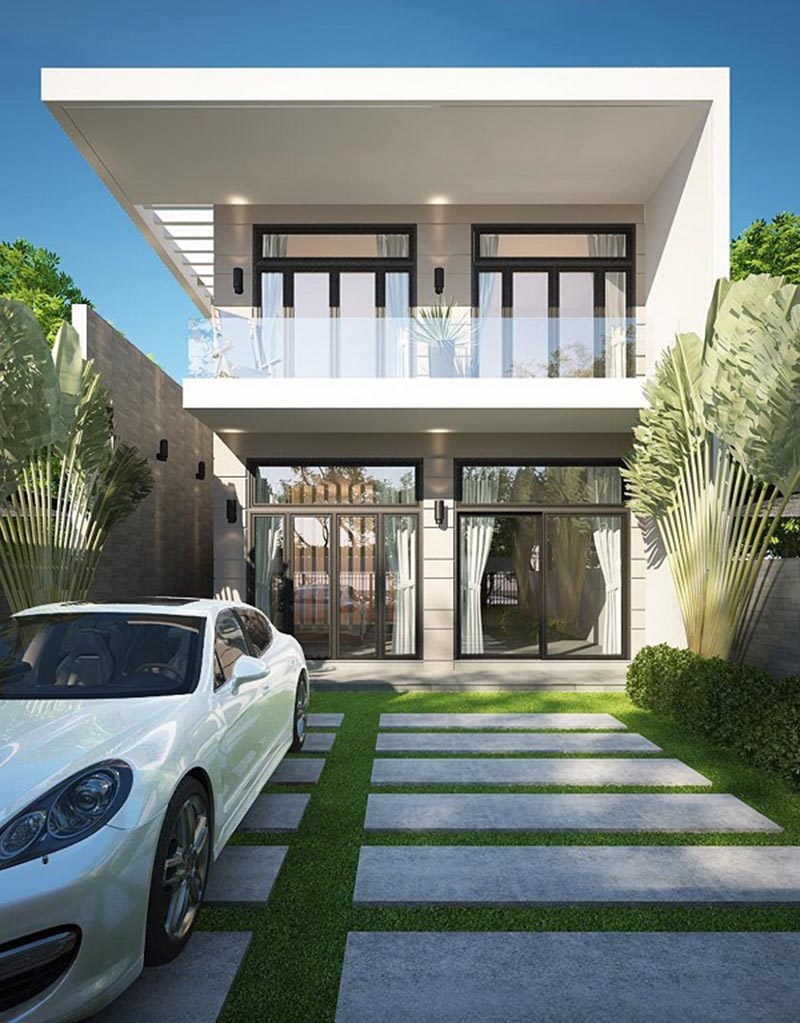 biệt thự hiện đại 2.5 tầng