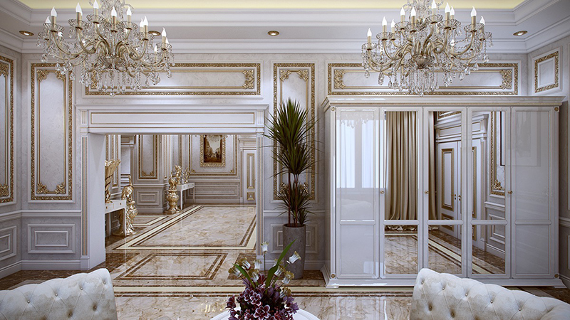 Mẫu nội thất phòng khách cổ điển Pháp sang trọng 11 Mẫu nội thất phòng khách cổ điển Pháp sang trọng 11