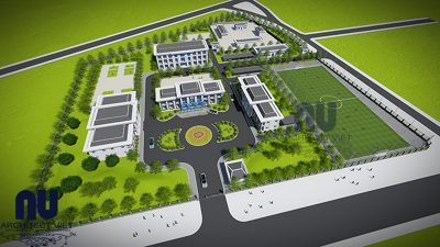 Quy hoạch kiến trúc cảnh quan trụ sở làm việc Công An Ayun pa Gia Lai - Phối cảnh quy hoạch tổng thể