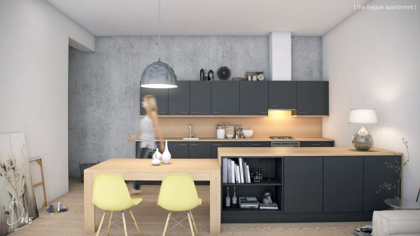 thiết kế nội thất phòng bếp với tone màu đen trắng 6 thiết kế nội thất phòng bếp với tone màu đen trắng 6