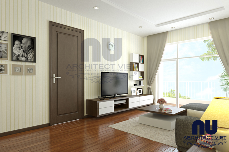 Thiết kế nội thất căn hộ chung cư The Park City Hà Nội - Phòng khách 3
