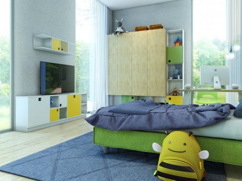 mẫu thiết kế nội thất phòng ngủ đẹp cho con 10