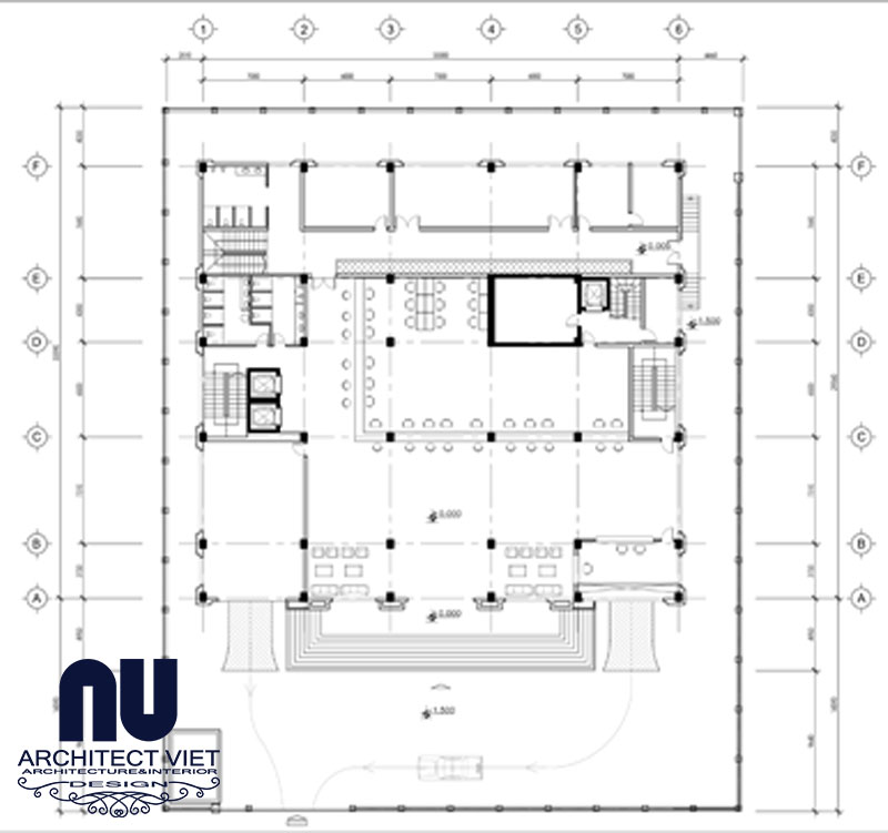 thiết kế trụ sở làm việc tại tỉnh Vĩnh Phúc mặt bằng tầng 1 thiết kế trụ sở làm việc tại tỉnh Vĩnh Phúc