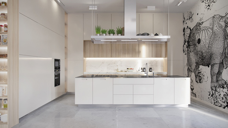 15 ý tưởng thiết kế nội thất phòng bếp với sắc trắng - 11 15 ý tưởng thiết kế nội thất phòng bếp với sắc trắng - 11