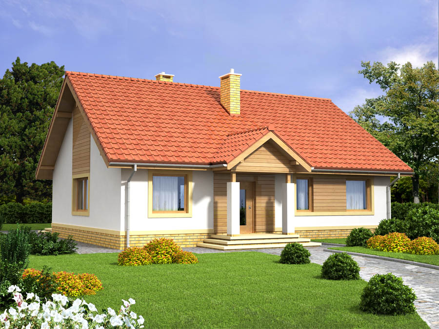 mẫu nhà đẹp 3 phòng ngủ Mẫu nhà cấp 4 mái ngói đẹp