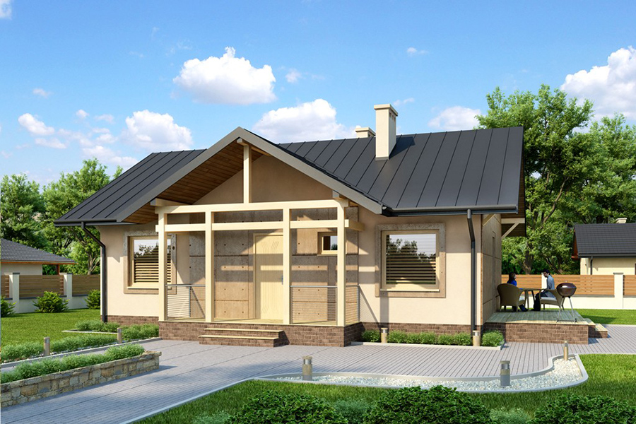 nhà cấp 4 phong cách Châu Âu