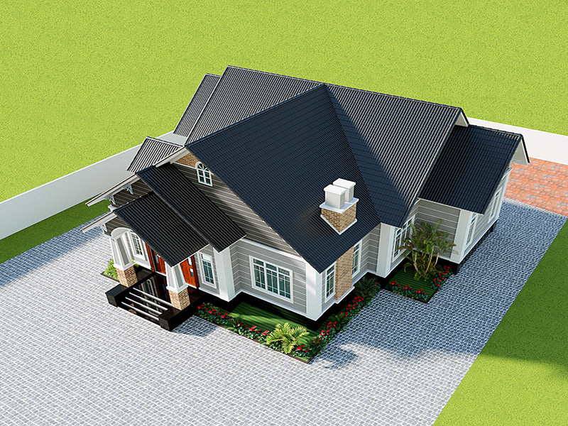 nhà cấp 4 100m2 3 phòng ngủ sang trọng thiết kế nhà cấp 4 nông thôn tiện nghi
