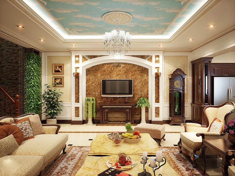 không gian phòng khách ấm cúng