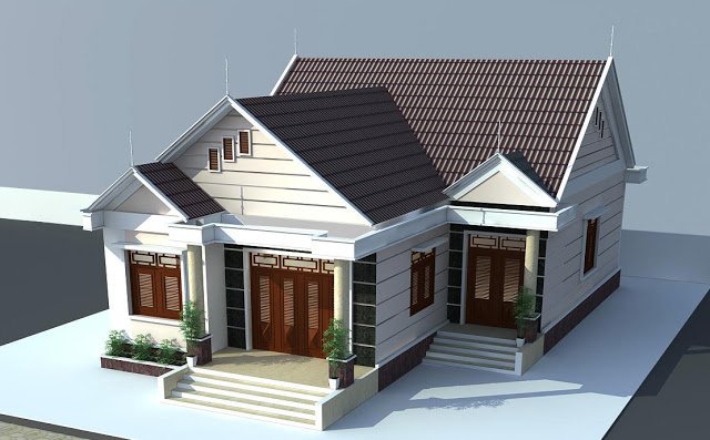 thiết kế nhà cấp 4 đẹp hình ảnh nhà cấp 4 mái thái đẹp