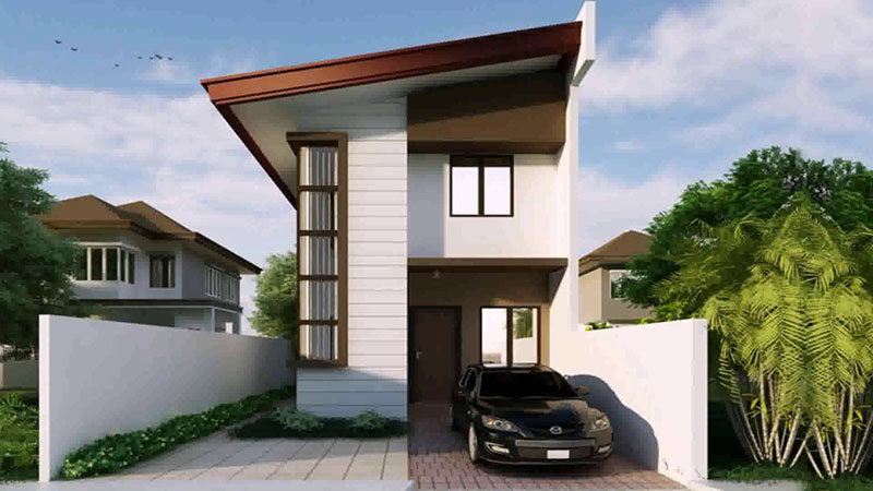mẫu nhà phố số 2 mẫu nhà phố 2 tầng hiện đại