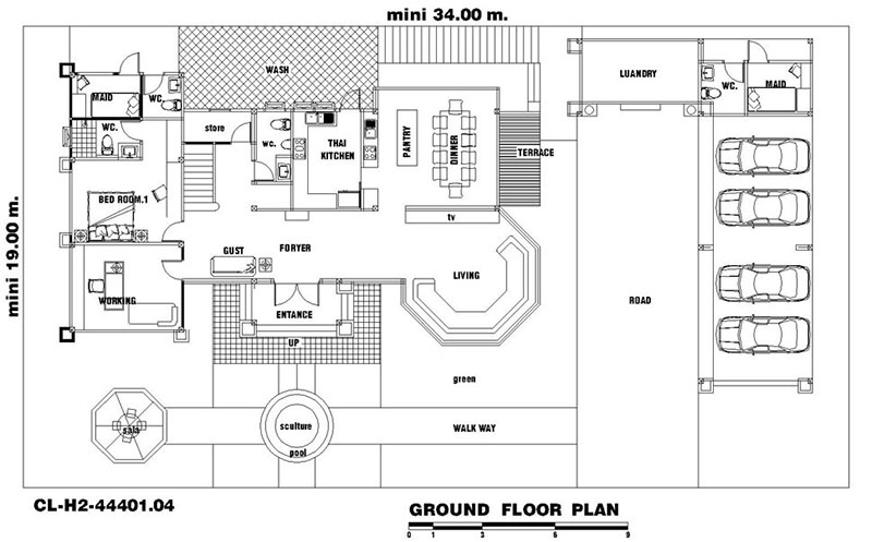 Nội thất tầng 1 ngôi biệt thự 2 tầng tân cổ điển 444m2