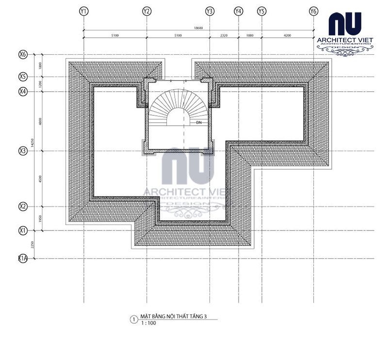 Thiết kế tầng mái mẫu biệt thự 2 tầng ngắm nhìn mẫu biệt thự 2 tầng 230m2 phong cách tân cổ điển 8