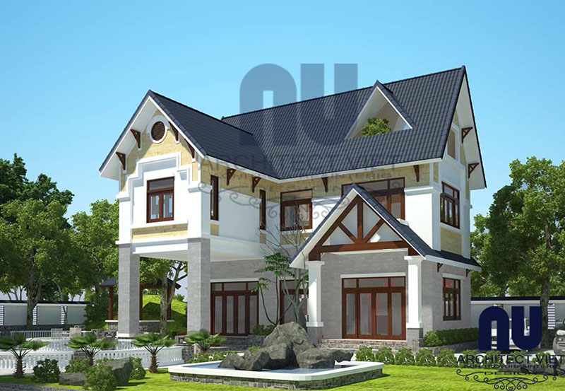 mẫu biệt thự 2 tầng chữ l đẹp nhà đẹp 2 tầng chữ l