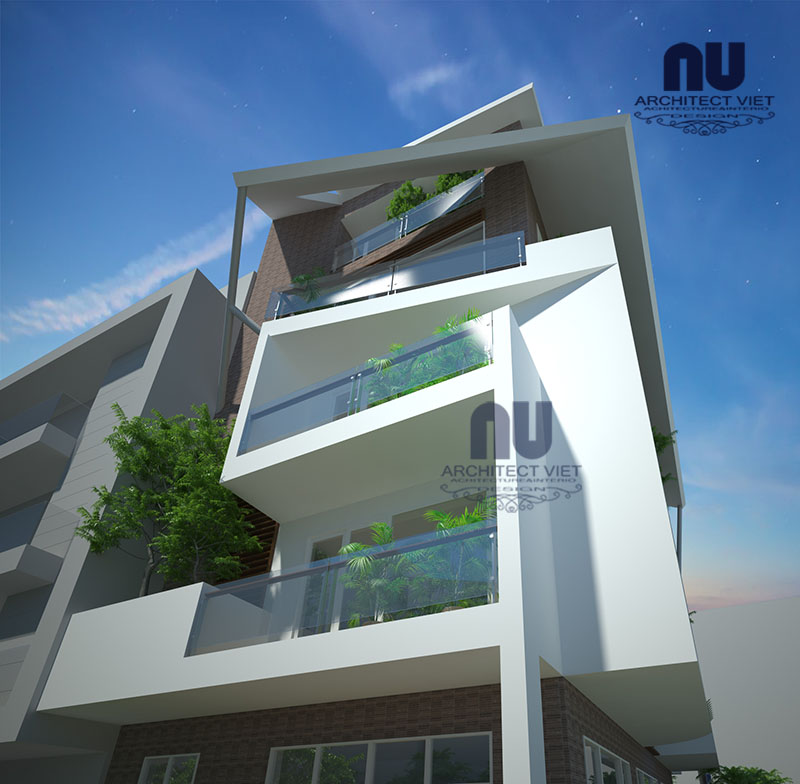 nhà phố đẹp 7x12m 5 tầng 3 mặt tiền tại Cầu Giấy