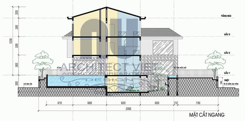 Thiết kế biệt thự nhà vườn 3 tầng trên đất 1000m2 tại Sóc Sơn10