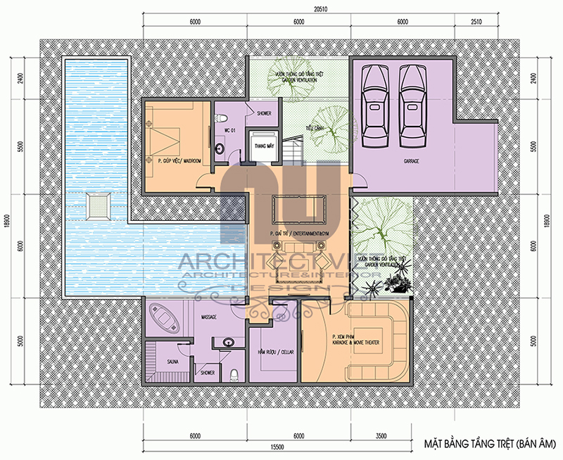 Thiết kế biệt thự nhà vườn 3 tầng trên đất 1000m2 tại Sóc Sơn7