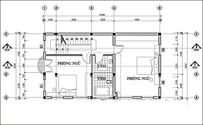 thiết kế nhà phố 8x12m 3 tầng hiện đại mặt tiền 8m đẹp 5