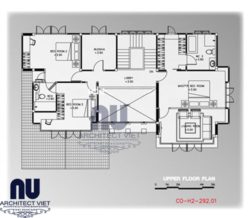 Mb tầng 2 biệt thự 1 trệt 1 lầu 290m2