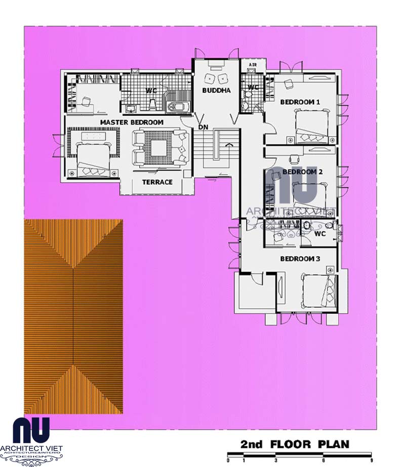 MB tầng 2 biệt thự 1 trệt 1 lầu 4 phòng ngủ 430m2