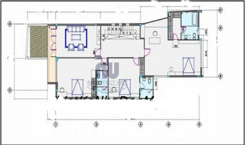 Mb tầng 2 biệt thự 2 tầng 4 phòng ngủ 70m2