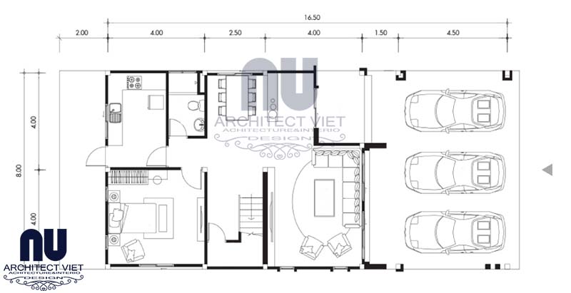 Hình ảnh bản vẽ chi tiết mặt bằng công năng tầng 1 biệt thự 3 tầng ngang 8m Bản vẽ chi tiết mặt bằng công năng tầng 1 biệt thự 3 tầng ngang 8m