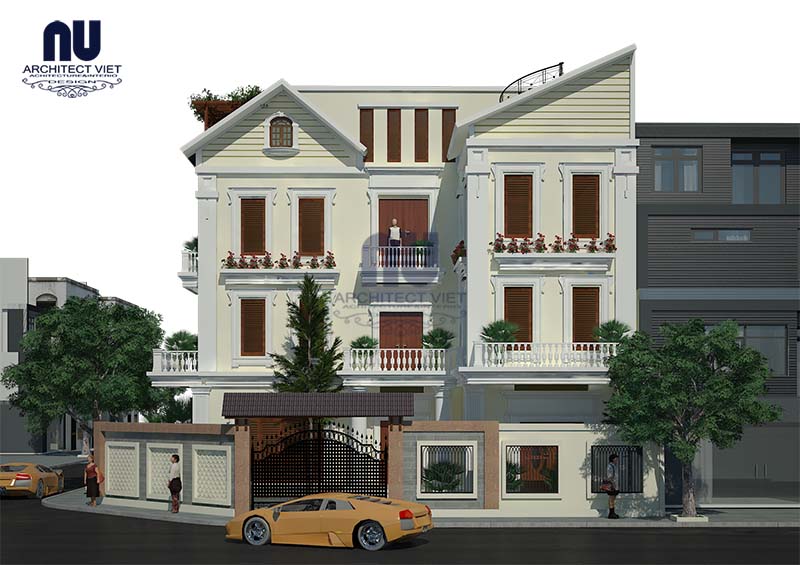 Thiết kế biệt thự 2 mặt tiền