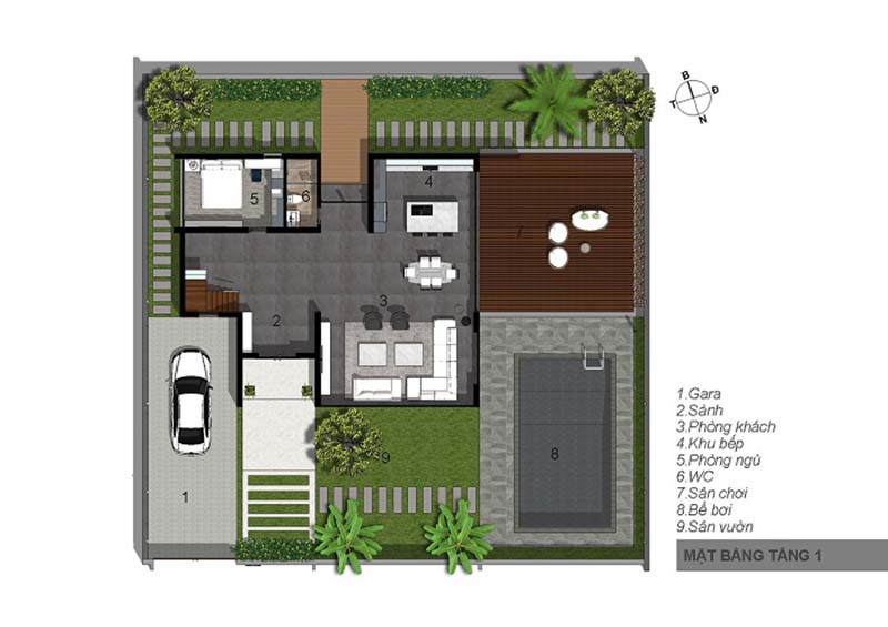 biệt thự 3 tầng hiện đại 15x22m 7 biệt thự 3 tầng hiện đại 15x22m 7