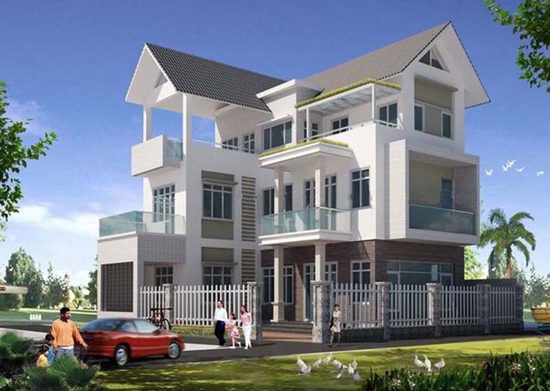 Biệt thự chữ L 180m2 biệt thự hiện đại 3 tầng 180m2 7